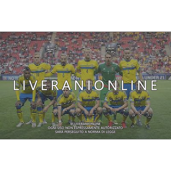 UEFA Under 21 Championship 2015 Finale Praga (Repubblica Ceca) - 30.06.2015 Svezia-Portogallo Nella Foto:Svezia Squadra Formazione Carlgren,Lindelof,Milosevic,Helander,Augustinsson,Lewicki,Hiljemark,Khalili,Guidetti,Kiese Thelin,Tibbling /Ph.Vitez-Ag. Aldo Liverani