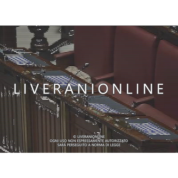 Roma - 01/07/2015 - Montecitorio - Informativa urgente del Governo sugli sviluppi della situazione del debito della Grecia - nella foto: Bandiere della Grecia sui banci di SEL / Ph. Fabrizio Corradetti - Ag. Aldo Liverani Sas