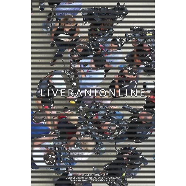 Nico Hulkenberg (GER) Sahara Force India F1 with the media. 02.07.2015. Formula 1 World Championship, Rd 9, British Grand Prix, Silverstone, England, Preparation Day. /AGENZIA ALDO LIVERANI Sas - ITALY ONLY - EDITORIAL USE ONLY - Gp F1 inghilterra