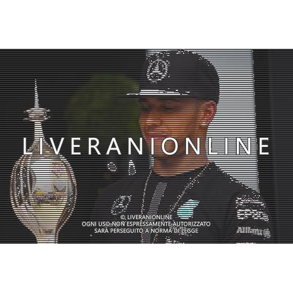 Lewis Hamilton (GBR) Mercedes AMG F1 receives the Hawthorn Memorial Trophy. 02.07.2015. Formula 1 World Championship, Rd 9, British Grand Prix, Silverstone, England, Preparation Day. /AGENZIA ALDO LIVERANI Sas - ITALY ONLY - EDITORIAL USE ONLY - Gp F1 inghilterra