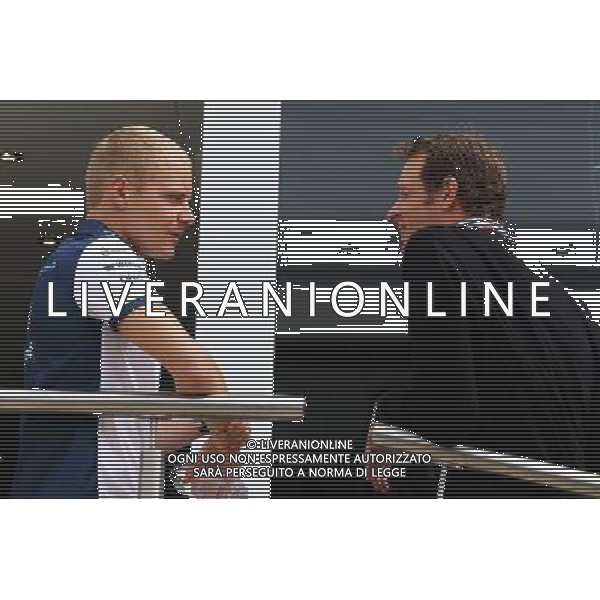 (L to R): Valtteri Bottas (FIN) Williams with Alex Wurz (AUT) Williams Driver Mentor / GPDA Chairman. 02.07.2015. Formula 1 World Championship, Rd 9, British Grand Prix, Silverstone, England, Preparation Day. /AGENZIA ALDO LIVERANI Sas - ITALY ONLY - EDITORIAL USE ONLY - Gp F1 inghilterra