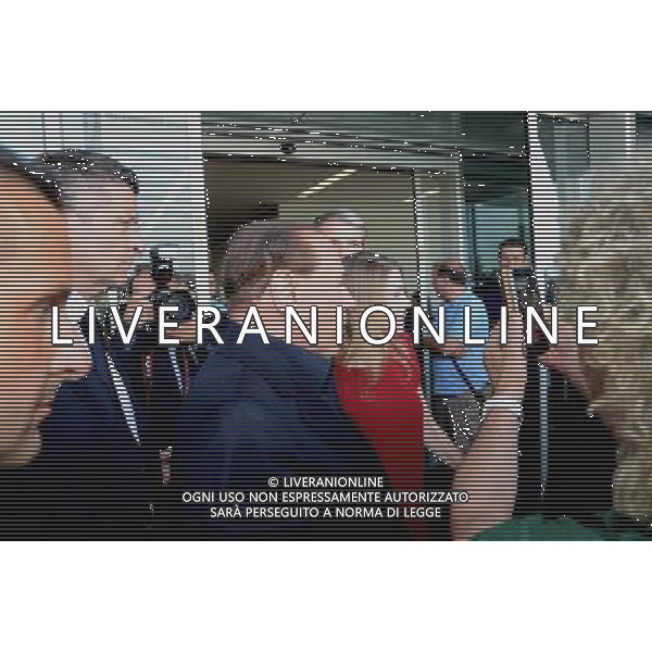 MILANO 03-07-2015 CASA MILAN PRESENTAZIONE SINISA MIHAJLOVIC NELLA FOTO SILVIO BERLUSCONI CON LA FIGLIA BARBARA ESCONO DA CASA MILAN FOTO ALDO GAZZANIGA-AG ALDO LIVERANI SAS