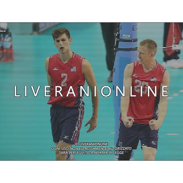 KRAKOW , POLSKA TAURON ARENA 03.07.2015 SIATKOWKA MEZCZYZNI FIVB LIGA SWIATOWA 2015 RUNDA INTERKONTYNENTALNA GRUPA B POLSKA - USA NZ AARON RUSSELL ( USA ) DAVID SMITH ( USA ) FOT MICHAL NOWAK / NEWSPIX.PL KRAKOW , POLAND TAURON ARENA 03.07.2015 VOLLEYBALL MEN 2015 FIVB WORLD LEAGUE INTERCONTINENTAL ROUND POOL B POLAND - USA AARON RUSSELL ( USA ) DAVID SMITH ( USA ) MICHAL NOWAK / NEWSPIX.PL --- Newspix.pl AG ALDO LIVERANI SAS ONLY ITALY *** Local Caption *** www.newspix.pl mail us: info@newspix.pl call us: 0048 022 23 22 222 --- Polish Picture Agency by Ringier Axel Springer Poland