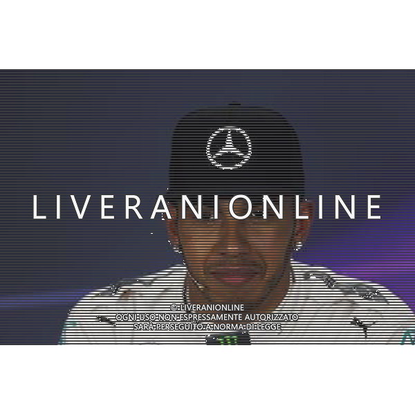 Lewis Hamilton (GBR) Mercedes AMG F1 in the FIA Press Conference. 04.07.2015. Formula 1 World Championship, Rd 9, British Grand Prix, Silverstone, England, Qualifying Day. AG ALDO LIVERANI SAS ONLY ITALY