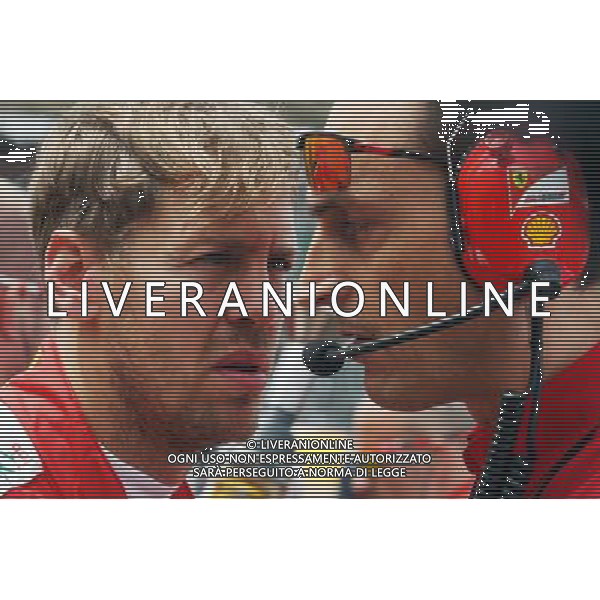 Sebastian Vettel (GER) Ferrari on the grid. 05.07.2015. Formula 1 World Championship, Rd 9, British Grand Prix, Silverstone, England, Race Day. AG ALDO LIVERANI SAS ONLY ITALY