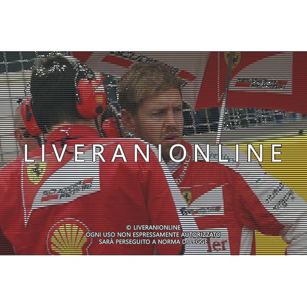 Sebastian Vettel (GER) Ferrari on the grid. 05.07.2015. Formula 1 World Championship, Rd 9, British Grand Prix, Silverstone, England, Race Day. AG ALDO LIVERANI SAS ONLY ITALY