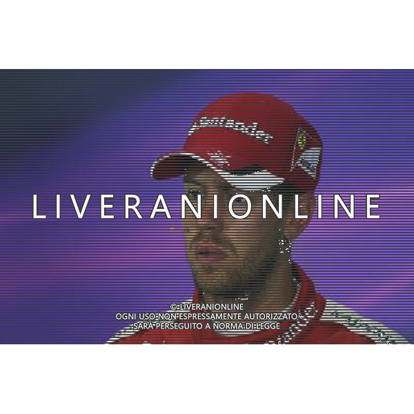Sebastian Vettel (GER) Ferrari in the FIA Press Conference. 05.07.2015. Formula 1 World Championship, Rd 9, British Grand Prix, Silverstone, England, Race Day. AG ALDO LIVERANI SAS ONLY ITALY