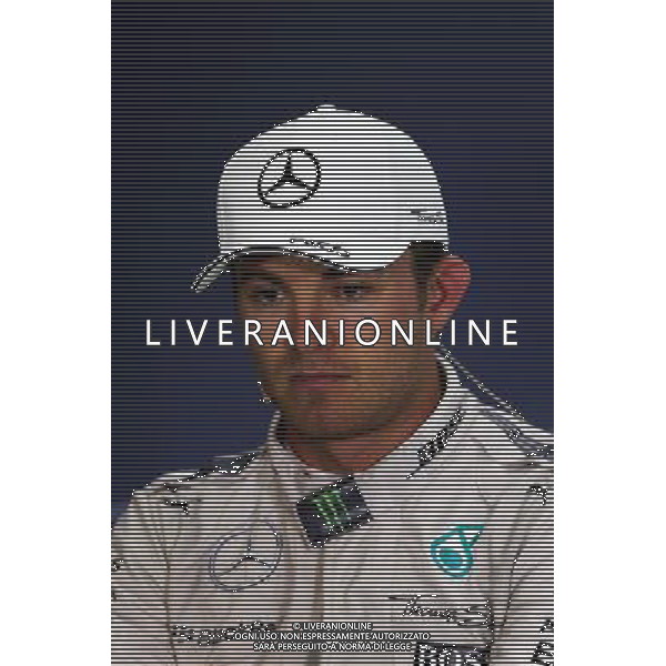 Nico Rosberg (GER) Mercedes AMG F1 in the FIA Press Conference. 05.07.2015. Formula 1 World Championship, Rd 9, British Grand Prix, Silverstone, England, Race Day. AG ALDO LIVERANI SAS ONLY ITALY