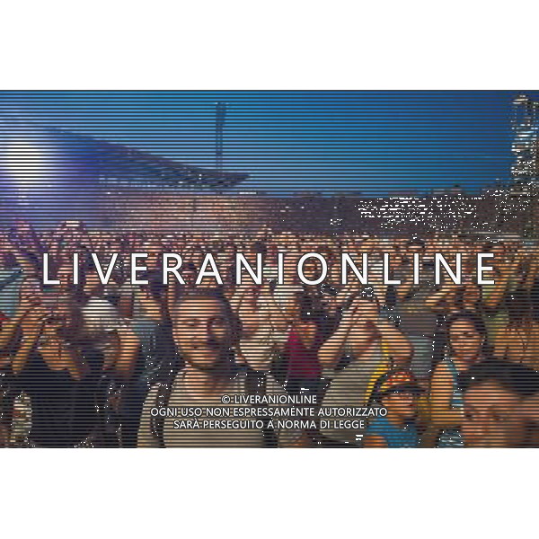 CONCERTO DI JOVANOTTI (LORENZO CHERUBINI) ALLO STADIO DALL\'ARA DI BOLOGNA 08 LUGLIO 2015 ©optima foto/AGENZIA ALDO LIVERANI Sas