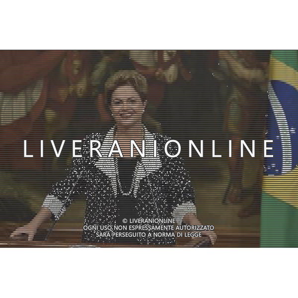 Roma - 10/07/2015 - Palazzo Chigi - Il Presidente del Consiglio dei Ministri Matteo Renzi incontra il Presidente della Repubblica federale del Brasile Dilma Rousseff - nella foto: Dilma Rousseff / Ph. Fabrizio Corradetti - Ag. Aldo Liverani sas