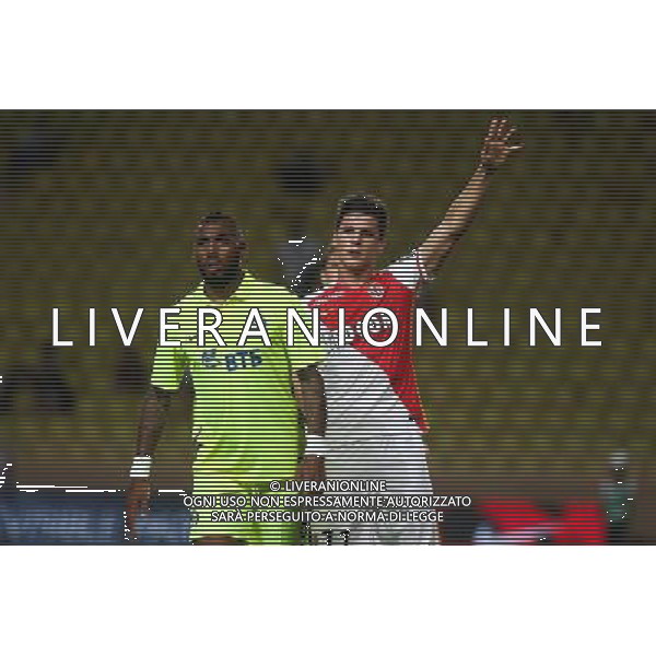 Yann M\'VILA / Guido CARRILLO - 10.07.2015 - Monaco / Dynamo Moscou - Match Amical Photo : Serge Haouzi / Icon Sport /AGENZIA ALDO LIVERANI Sas - ITALY ONLY - EDITORIAL USE ONLY - MONACO - DINAMO MOSCA PARTITA AMICHEVOLE