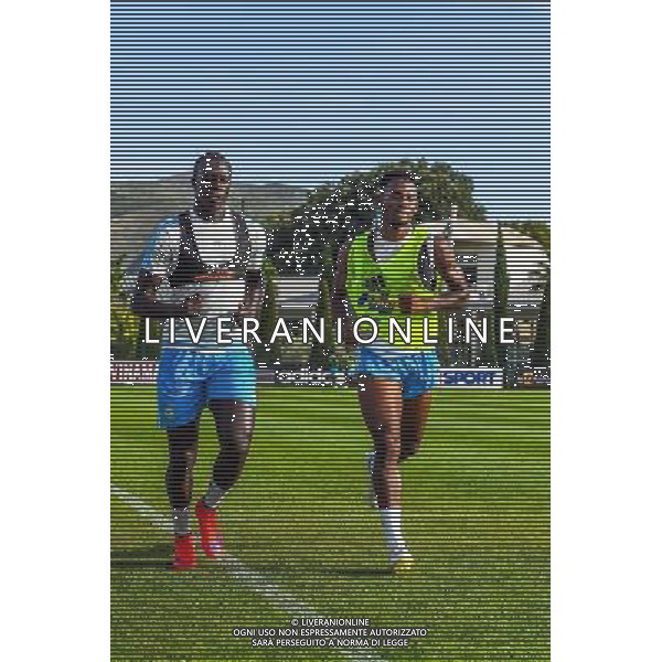 Benjamin Mendy / Georges Kevin Nkoudou - 13.07.2015 - Entrainement Marseille -La Commanderie- Ligue 1 Photo : Alexandre Dimou / Icon Sport AG ALDO LIVERANI SAS ONLY ITALY