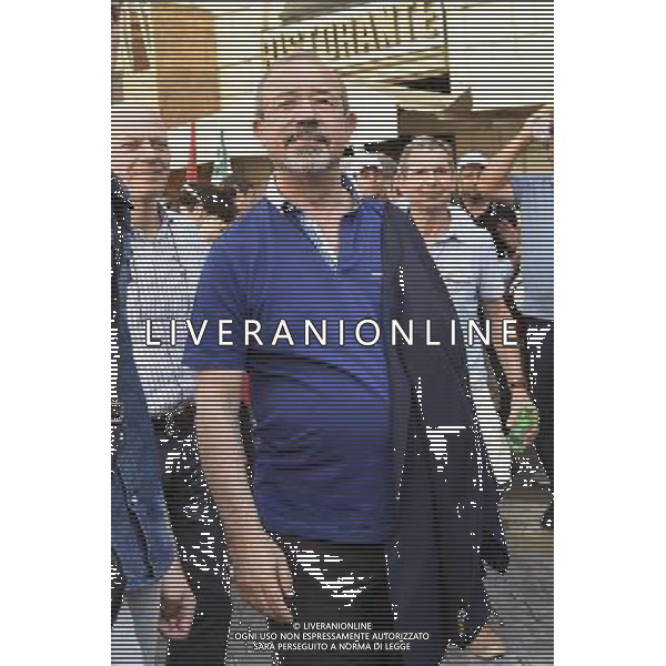 Roma - 18/07/2015 - Piazza SS Apostoli - \' Manifestazione Nazionale dei lavoratori delle costruzioni \' - nella foto: Carmelo Barbagallo / Ph. Fabrizio Corradetti - Ag. Aldo Liverani Sas