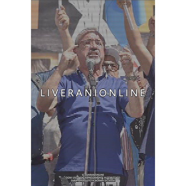 Roma - 18/07/2015 - Piazza SS Apostoli - \' Manifestazione Nazionale dei lavoratori delle costruzioni \' - nella foto: Carmelo Barbagallo / Ph. Fabrizio Corradetti - Ag. Aldo Liverani Sas