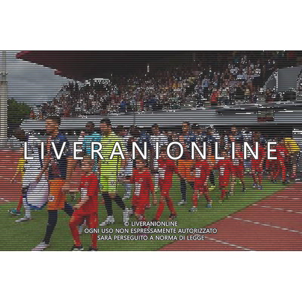 Entree des joueurs - 22.07.2015 - Montpellier / Toulouse - Match amical -Millau Photo : Alexandre Dimou / Icon Sport AG ALDO LIVERANI SAS ONLY ITALY