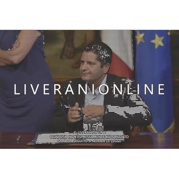 Roma - 24/07/2015 - Palazzo Chigi - Sala dei Galeoni - Firma dellâ€™accordo tra Whirlpool sindacati e governo sul piano industriale del gruppo in Italia - nella foto: Segretario Generale Fim Cisl Marco Bentivogli / Ph. Fabrizio Corradetti - Ag. Aldo Liverani Sas