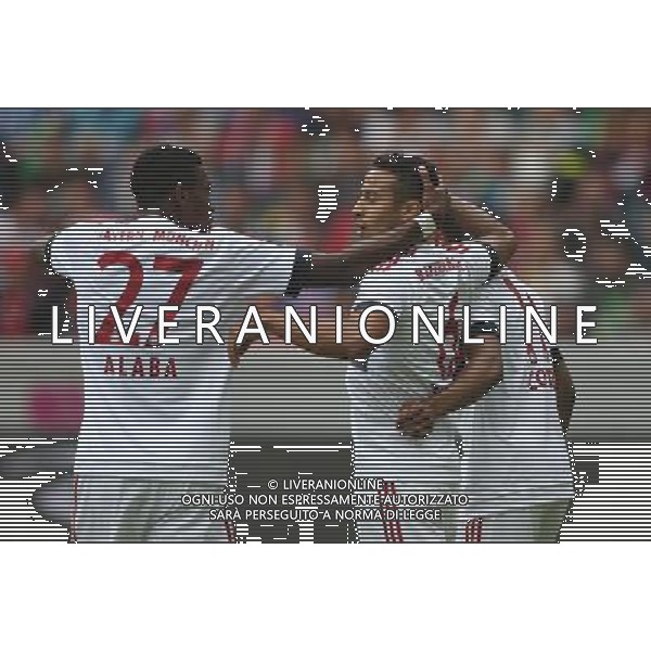 Fu§ball, firo : 12.07.2015 1.BL, 1.Bundesliga, Saison 2015/2016, Telekom Cup, Torjubel, Freude, David ALABA, FCB Bayern MŸnchen Muenchen, THIAGO, FCB Bayern MŸnchen Muenchen, COSTA, FCB Bayern MŸnchen Muenchen, Jubel, Freude, halbe Figur, $worldrightsEs gelten unsere AGB, einsehbar auf www.firosportphoto.de, copyright by firo sportphoto: Coesfelder Str. 207 D-48249 DŸlmen www.firosportphoto.de mail@firosportphoto.de (V o l k s b a n k B o c h u m - W i t t e n ) BLZ.: 430 601 29 Kt. Nr.: 341 117 100 Tel:Ê +49-2594-9916004 Fax:Ê+49-2594-9916005 AG ALDO LIVERANI SAS ONLY ITALY