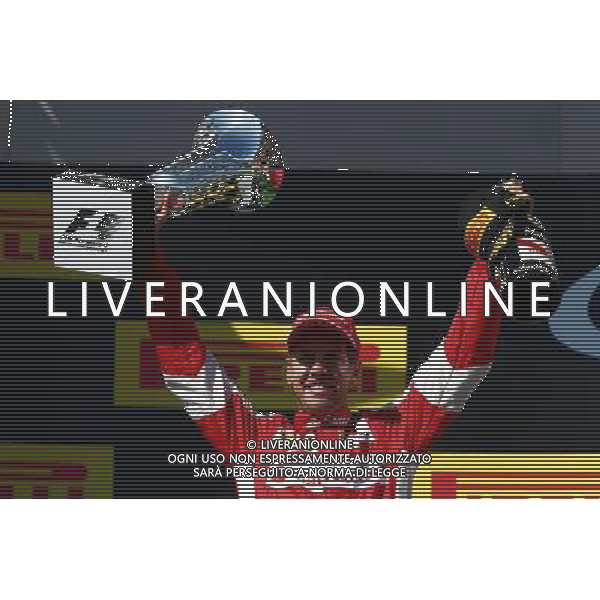 1st place Sebastian Vettel (GER) Ferrari. 26.07.2015. Formula 1 World Championship, Rd 10, Hungarian Grand Prix, Budapest, Hungary, Race Day. /AGENZIA ALDO LIVERANI Sas - ITALY ONLY - EDITORIAL USE ONLY