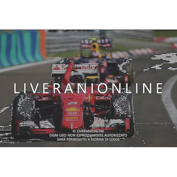 1st place Sebastian Vettel (GER) Ferrari. 26.07.2015. Formula 1 World Championship, Rd 10, Hungarian Grand Prix, Budapest, Hungary, Race Day. /AGENZIA ALDO LIVERANI Sas - ITALY ONLY - EDITORIAL USE ONLY