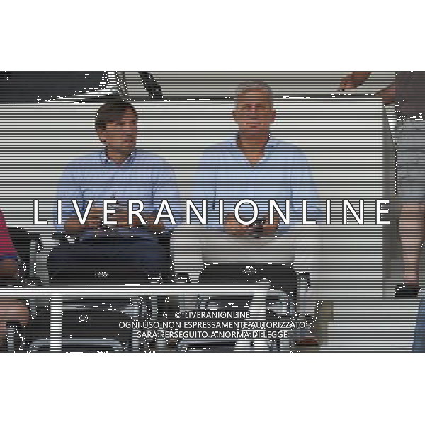 Lugano (Svizzera) 26-07-2015 Stadio Cornaredo Super League campionato svizzero Lugano vs Thun nella foto in tribuna Wladimir Petkovic commissario tecnico della nazionale Svizzera con Antonio Manicone foto Roberto Garavaglia - ag. Aldo Liverani sas