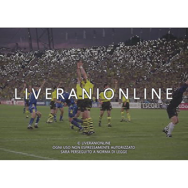 MONACO 28-05-1997 FINALE DI CHAMPIONS LEAGUE BORUSSIA DORTMUND-JUVENTUS NELLA FOTO GOAL CHRISTIAN VIERI ANNULLATO AG ALDO LIVERANI SAS