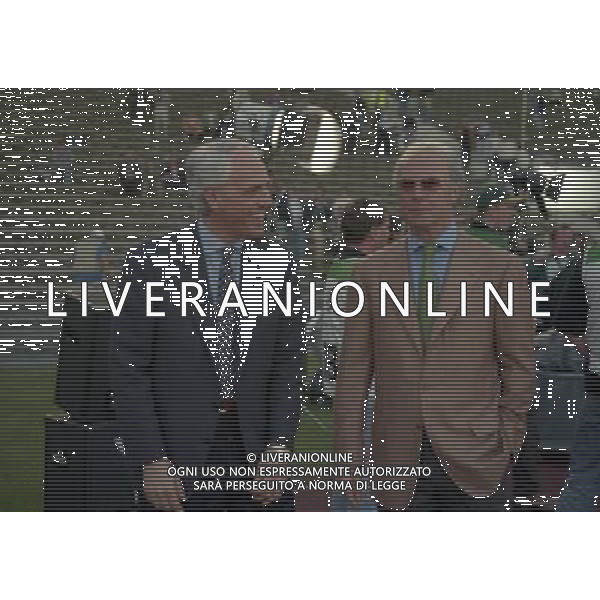 MONACO 28-05-1997 FINALE DI CHAMPIONS LEAGUE BORUSSIA DORTMUND-JUVENTUS NELLA FOTO Franz Anton Beckenbauer con roberto bettega AG ALDO LIVERANI SAS