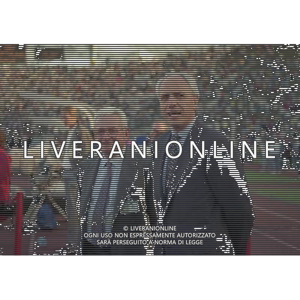 MONACO 28-05-1997 FINALE DI CHAMPIONS LEAGUE BORUSSIA DORTMUND-JUVENTUS NELLA FOTO AVVOCATO VITTORIO CAISSOTTI DI CHIUSANO E ROBERTO BETTEGA AG ALDO LIVERANI SAS
