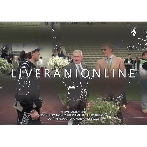 MONACO 28-05-1997 FINALE DI CHAMPIONS LEAGUE BORUSSIA DORTMUND-JUVENTUS NELLA FOTO AVVOCATO VITTORIO CAISSOTTI DI CHIUSANO E Franz Anton Beckenbauer DELPIEROAG ALDO LIVERANI SAS