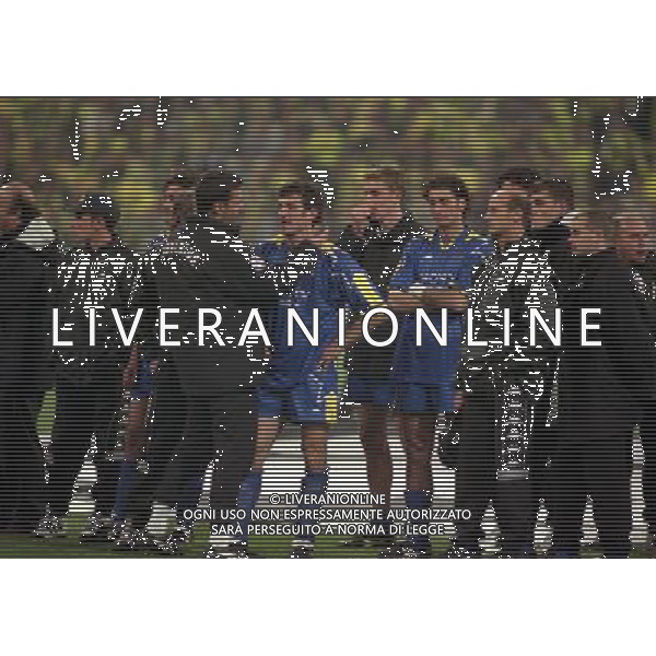 MONACO 28-05-1997 FINALE DI CHAMPIONS LEAGUE BORUSSIA DORTMUND-JUVENTUS NELLA FOTO DELUSIONE GIOCATORI JUVENTUS AG ALDO LIVERANI SAS