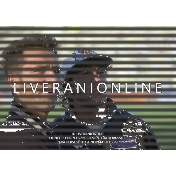 MONACO 28-05-1997 FINALE DI CHAMPIONS LEAGUE BORUSSIA DORTMUND-JUVENTUS NELLA FOTO ALESSANDRO DEL PIERO CON ANGELO DI LIVIO AG ALDO LIVERANI SAS