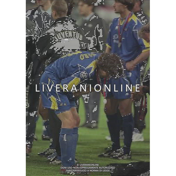 MONACO 28-05-1997 FINALE DI CHAMPIONS LEAGUE BORUSSIA DORTMUND-JUVENTUS NELLA FOTO DELUSIONE ALESSANDRO DEL PIERO AG ALDO LIVERANI SAS