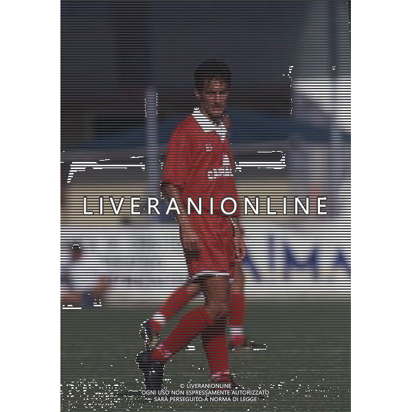 RETROSPETTIVA GABRIELE PIN CALCIATORE NELLA FOTO GABRIELE PIN CON LA MAGLIA DEL PIACENZA AG ALDO LIVERANI SAS
