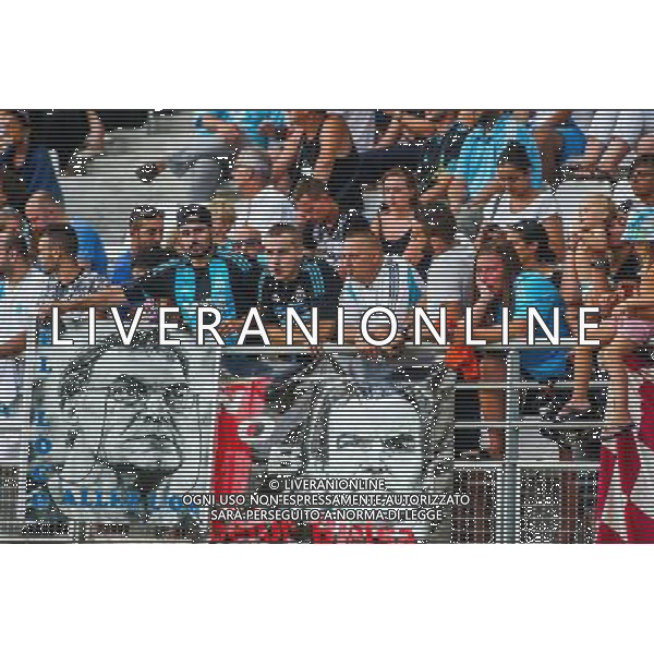 Banderole pour Marcelo BIELSA - 28.07.2015 - Marseille / Livourne - Match Amical Photo : Serge Haouzi / Icon Sport AG ALDO LIVERANI SAS ONLY ITALY