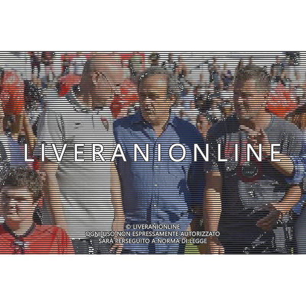 Bernard LAPORTE - Michel PLATINI - Pascal OLMETA - 28.07.2015 - Toulon / France 98 - Match Caritatif Photo : Dagoune / Icon Sport