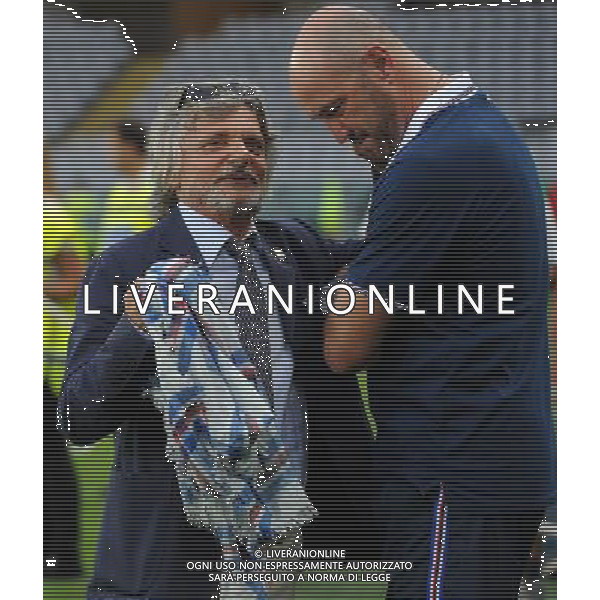 UEFA Europa League 2015/2016 Terzo Turno di Qualificazione Andata Torino - 30.07.2015 Sampdoria-Vojvodina Nella Foto:Zenga Walter con Ferrero Massimo /Ph.Vitez-Ag. Aldo Liverani