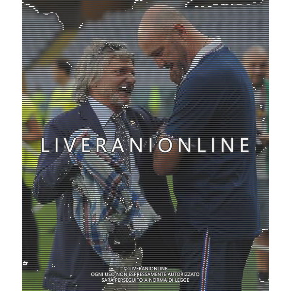 UEFA Europa League 2015/2016 Terzo Turno di Qualificazione Andata Torino - 30.07.2015 Sampdoria-Vojvodina Nella Foto:Zenga Walter con Ferrero Massimo /Ph.Vitez-Ag. Aldo Liverani