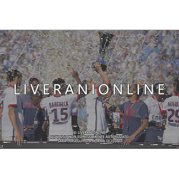 Victoire PSG / Thiago SILVA / Lucas MOURA - 01.08.2015 - Lyon / PSG - Trophee des Champions 2015 -Montreal Photo : Catherine Legault / Icon Sport AG ALDO LIVERANI SAS ONLY ITALY
