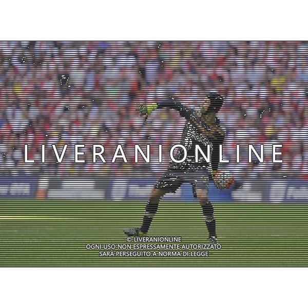 Arsenal\'s Petr Cech in action during todays match Photographer Ashley Western/CameraSport Football - FA Community Shield - Arsenal v Chelsea - Sunday 2nd August 2015 - Wembley Stadium - London © CameraSport - 43 Linden Ave. Countesthorpe. Leicester. England. LE8 5PG - Tel: +44 (0) 116 277 4147 - admin@camerasport.com - www.camerasport.com AG ALDO LIVERANI SAS