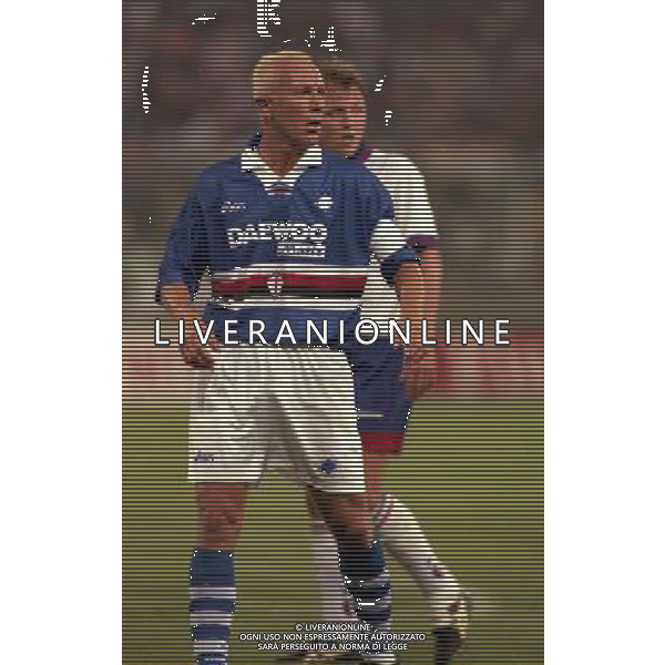 05-08-1998 SAMPDORIA BOLOGNA INTERTOTO NELLA FOTO MORENO MANNINI AG ALDO LIVERANI SAS