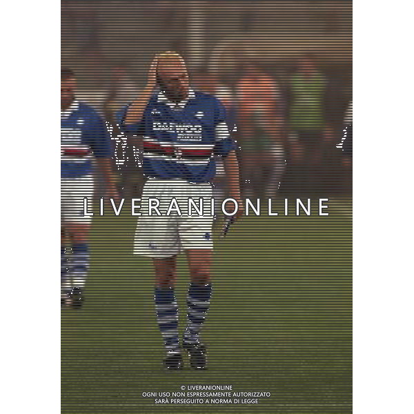05-08-1998 SAMPDORIA BOLOGNA INTERTOTO NELLA FOTO MORENO MANNINI AG ALDO LIVERANI SAS