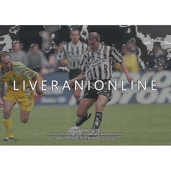 18-05-1997 JUVENTUS PARMA SERIE A NELLA FOTO ZINEDINE ZIDANE AG ALDO LIVERANI SAS