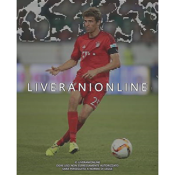 firo : 01.08.2015 Fu§ball, 1.Bundesliga,Saison 2015/2016 Super Cup Finale VfL Wolfsburg - FC Bayern MŸnchen Muenchen 5:4 N.E. Thomas MŸller Mueller Einzelaktion $worldrights,Es gelten unsere AGB, einsehbar auf www.firosportphoto.de, copyright by firo sportphoto: Coesfelder Str. 207 D-48249 DŸlmen www.firosportphoto.de mail@firosportphoto.de (V o l k s b a n k B o c h u m - W i t t e n ) BLZ.: 430 601 29 Kt. Nr.: 341 117 100 Tel:Ê +49-2594-9916004 Fax:Ê+49-2594-9916005 AG ALDO LIVERANI SAS ONLY ITALY