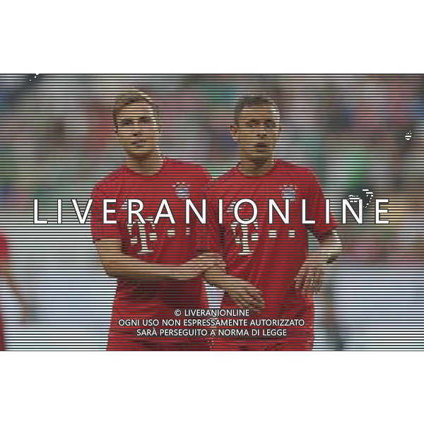 firo : 01.08.2015 Fu§ball, 1.Bundesliga,Saison 2015/2016 Super Cup Finale VfL Wolfsburg - FC Bayern MŸnchen Muenchen 5:4 N.E. Mario Gštze und Rafinha $worldrights,Es gelten unsere AGB, einsehbar auf www.firosportphoto.de, copyright by firo sportphoto: Coesfelder Str. 207 D-48249 DŸlmen www.firosportphoto.de mail@firosportphoto.de (V o l k s b a n k B o c h u m - W i t t e n ) BLZ.: 430 601 29 Kt. Nr.: 341 117 100 Tel:Ê +49-2594-9916004 Fax:Ê+49-2594-9916005 AG ALDO LIVERANI SAS ONLY ITALY