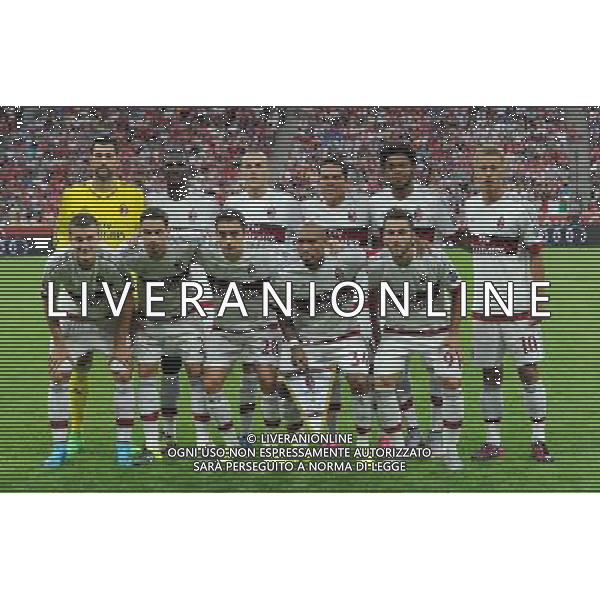 Audi Cup 2015 Monaco (Germania) - 04.08.2015 Bayern Monaco-Milan Nella Foto:milan squadra formazione lopez,zapata,antonelli,bacca,luiz adriano,honda,ely,de sciglio,bonaventura,de jong,bertolacci /Ph.Vitez-Ag. Aldo Liverani