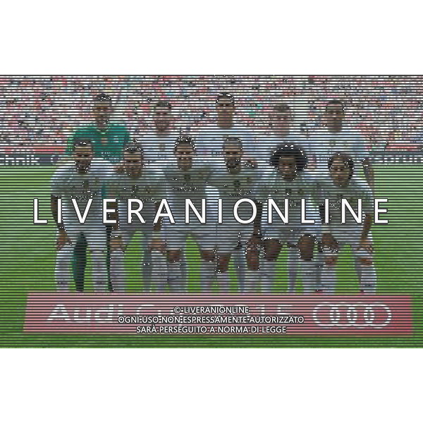 Audi Cup 2015 Monaco (Germania) - 04.08.2015 Tottenham-Real Madrid Nella Foto:Real Madrid Squadra Formazione Casilla,Varane,Ramos,Kroos,James,Bale,Marcelo,Modric,Jese\',Isco,Danilo /Ph.Vitez-Ag. Aldo Liverani