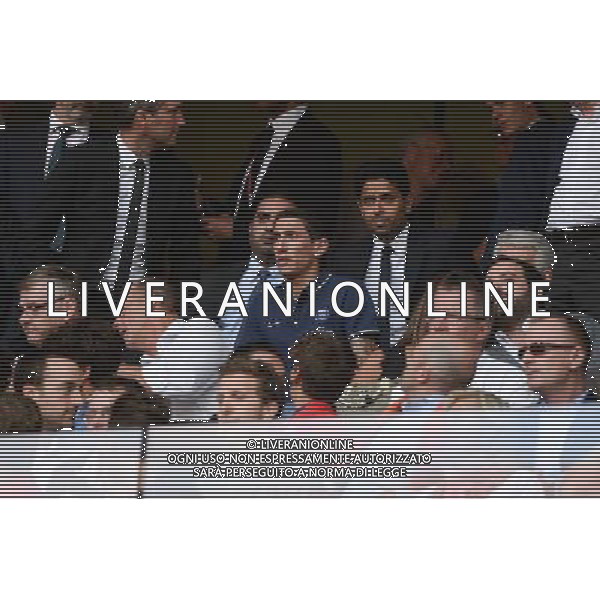 Angel DI MARIA / Nasser AL KHELAIFI - 07.08.2015 - Lille / PSG - 1ere journee Ligue 1 Photo : Nolwenn Le Gouic / Icon Sport AG ALDO LIVERANI SAS ONLY ITALY