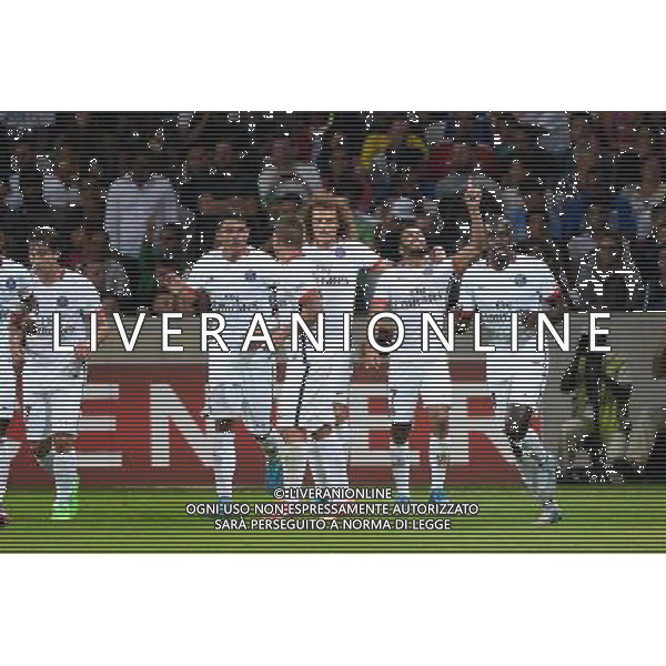 joie LUCAS MOURA / DAVID LUIZ - 07.08.2015 - Lille / PSG - 1ere journee Ligue 1 Photo : Nolwenn Le Gouic / Icon Sport AG ALDO LIVERANI SAS ONLY ITALY