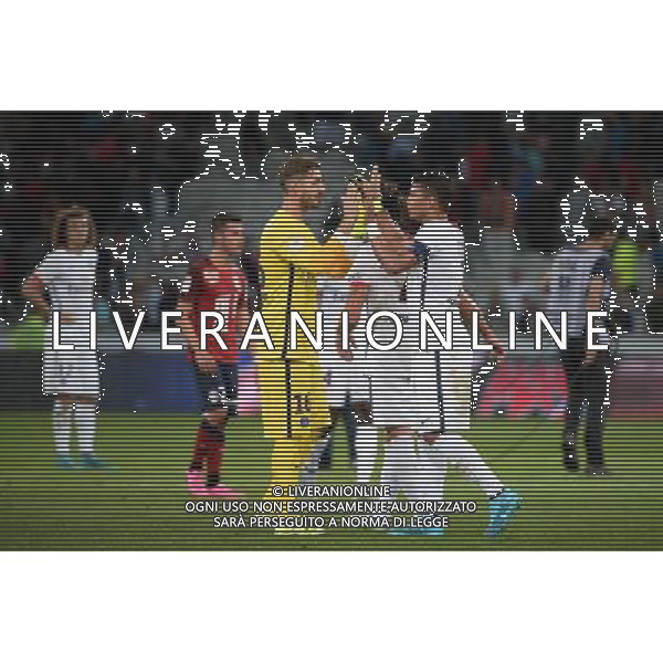 joie Kevin TRAPP / Thiago SILVA - 07.08.2015 - Lille / PSG - 1ere journee Ligue 1 Photo : Nolwenn Le Gouic / Icon Sport AG ALDO LIVERANI SAS ONLY ITALY