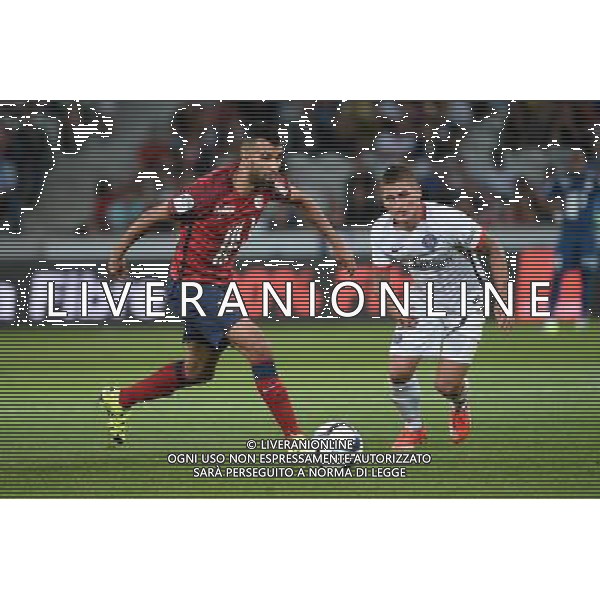 Mounir OBBADI / Marco VERRATTI - 07.08.2015 - Lille / PSG - 1ere journee Ligue 1 Photo : Nolwenn Le Gouic / Icon Sport AG ALDO LIVERANI SAS ONLY ITALY