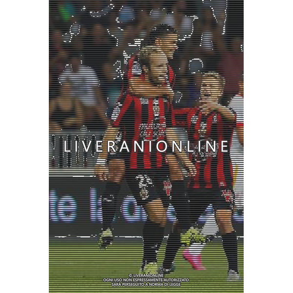 Joie NICE - Valere GERMAIN / Hatem Ben ARFA - 08.08.2015 - Nice / Monaco - 1er journee de Ligue 1 Photo : Jean Christophe Magnenet / Icon Sport AG ALDO LIVERANI SAS ONLY ITALY
